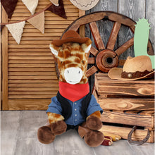 ECO FRIENDLY SUPER-SOFT PLUSH - GIRAFFE 10" COWBOY DRESS UP