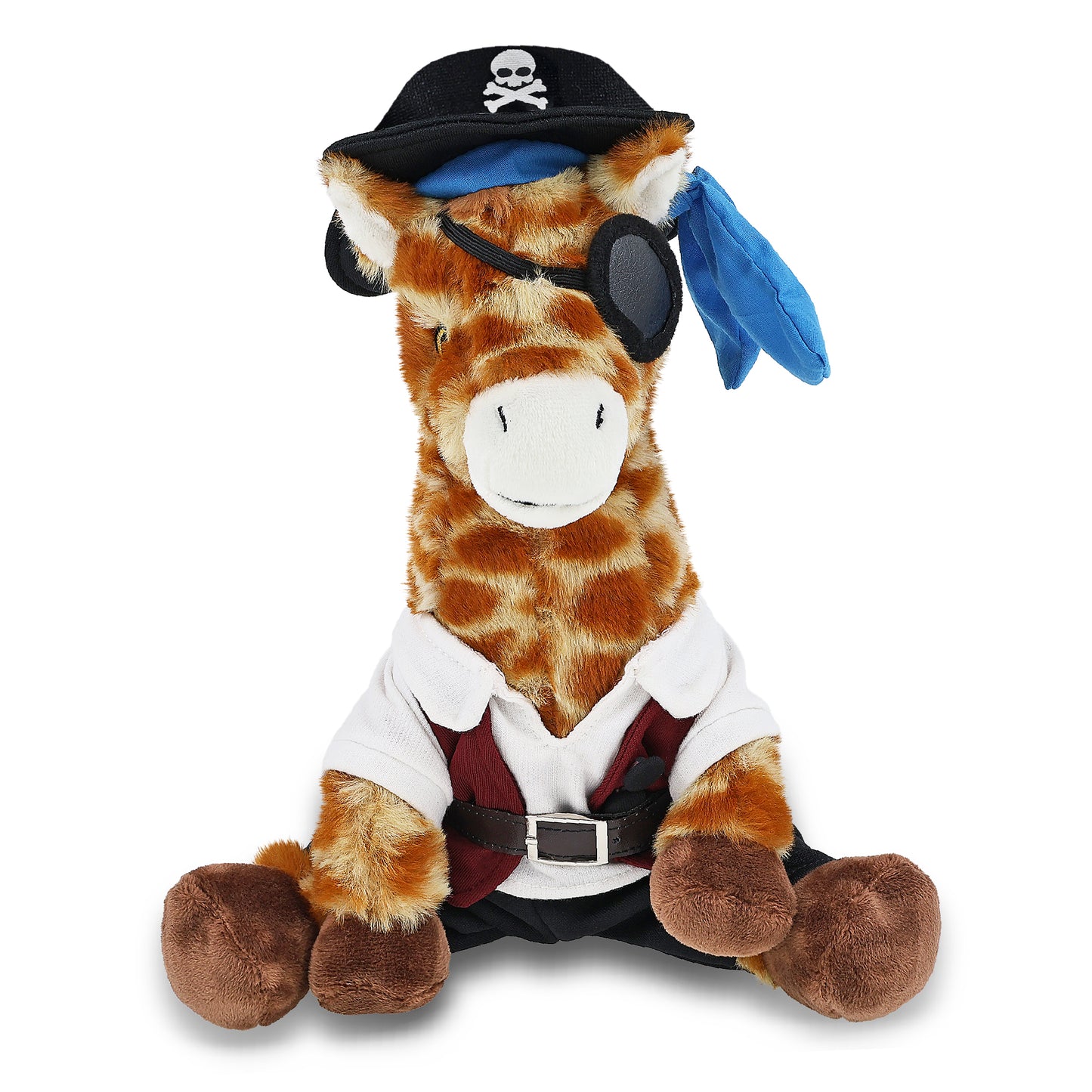 ECO FRIENDLY SUPER-SOFT PLUSH - GIRAFFE 10" PIRATE DRESS UP