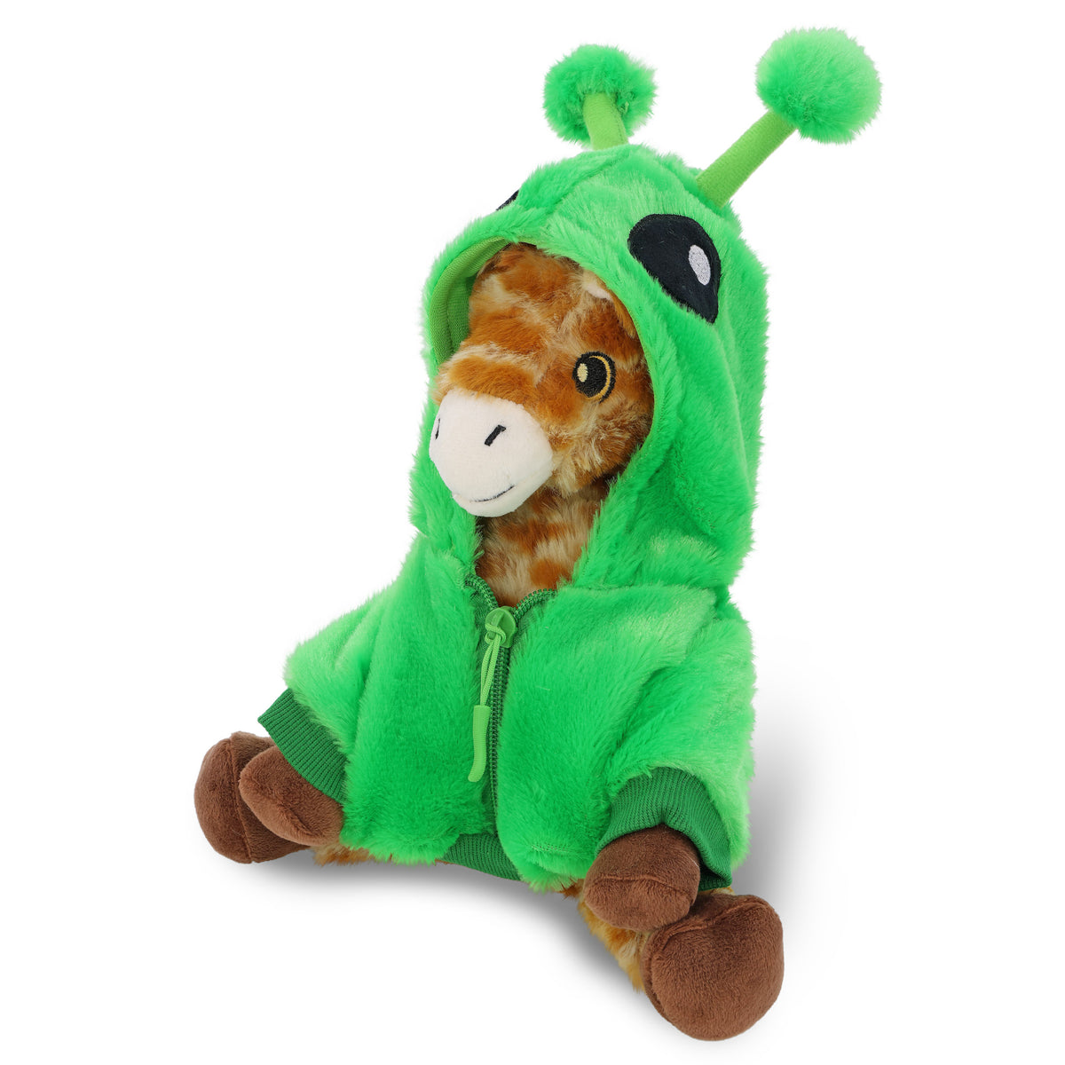 ECO FRIENDLY SUPER-SOFT PLUSH - GIRAFFE 10" WITH ALIEN SWEATER