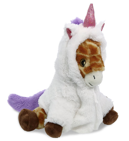 ECO FRIENDLY SUPER-SOFT PLUSH - GIRAFFE 10" With Unicorn Dress Up