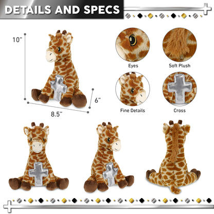 ECO FRIENDLY SUPER-SOFT PLUSH - GIRAFFE 10" With Cross Plush