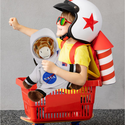 ECO FRIENDLY SUPER-SOFT PLUSH - GIRAFFE 10" With Astronaut Dress Up