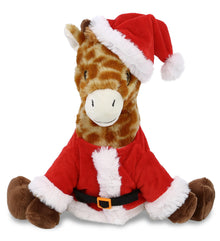 PLUSH SANTA - ECO FRIENDLY SUPER-SOFT PLUSH - GIRAFFE 10"