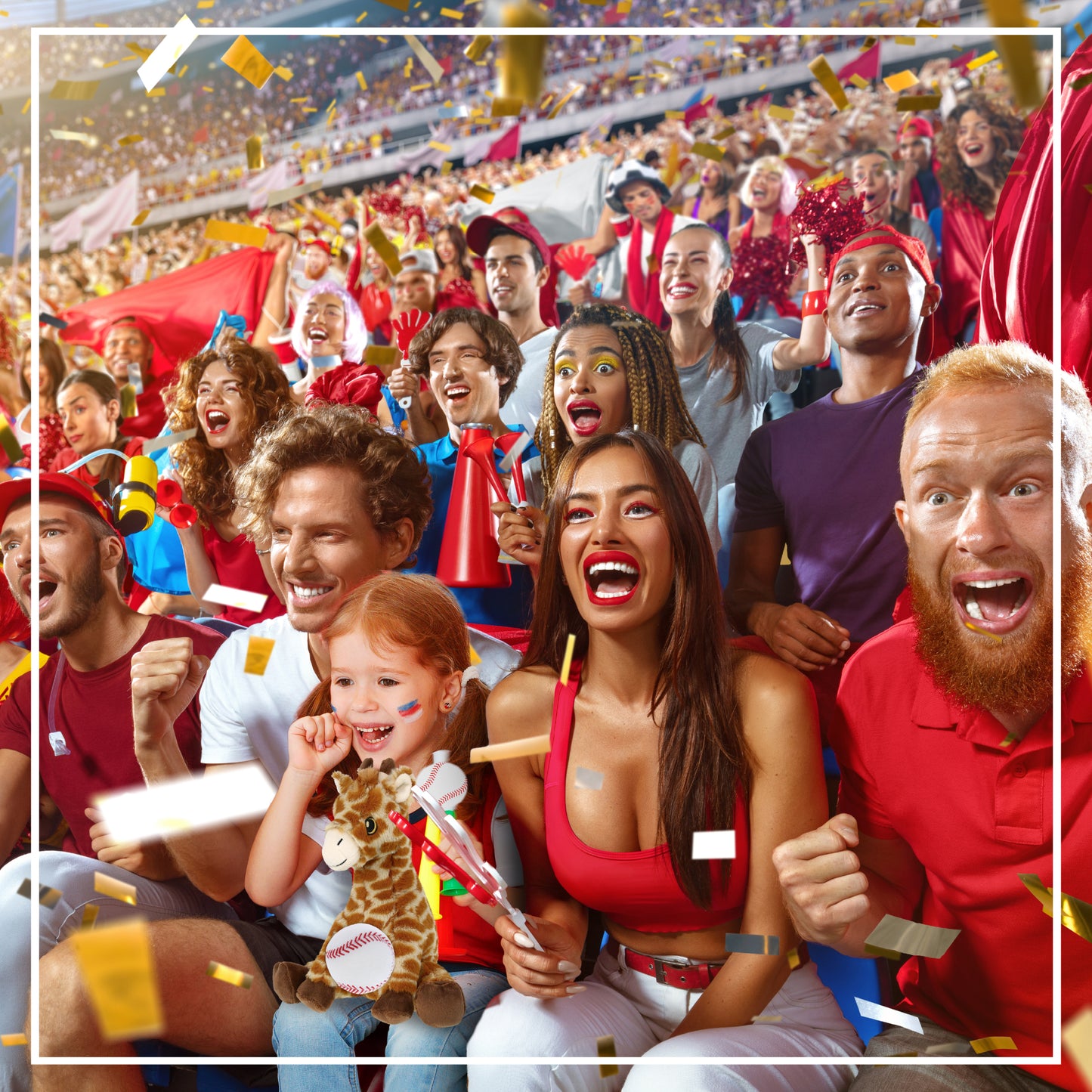 ECO FRIENDLY SUPER-SOFT PLUSH - GIRAFFE 10" With Baseball Plush