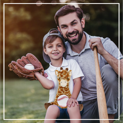 ECO FRIENDLY SUPER-SOFT PLUSH - GIRAFFE 10" With Baseball Plush