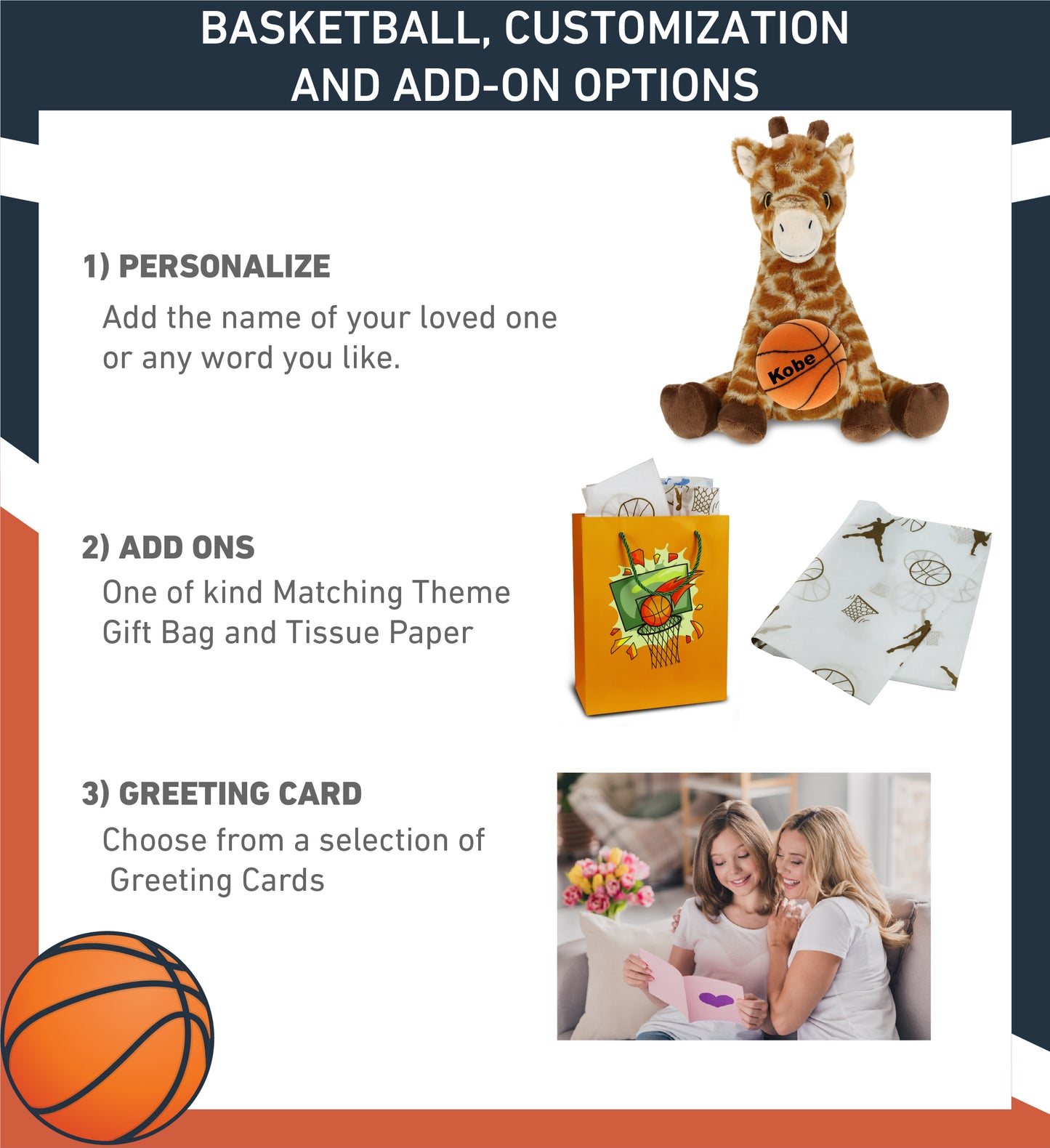 ECO FRIENDLY SUPER-SOFT PLUSH - GIRAFFE 10" With Basketball Plush