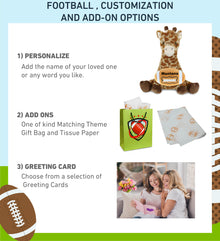 ECO FRIENDLY SUPER-SOFT PLUSH - GIRAFFE 10" With Football Plush