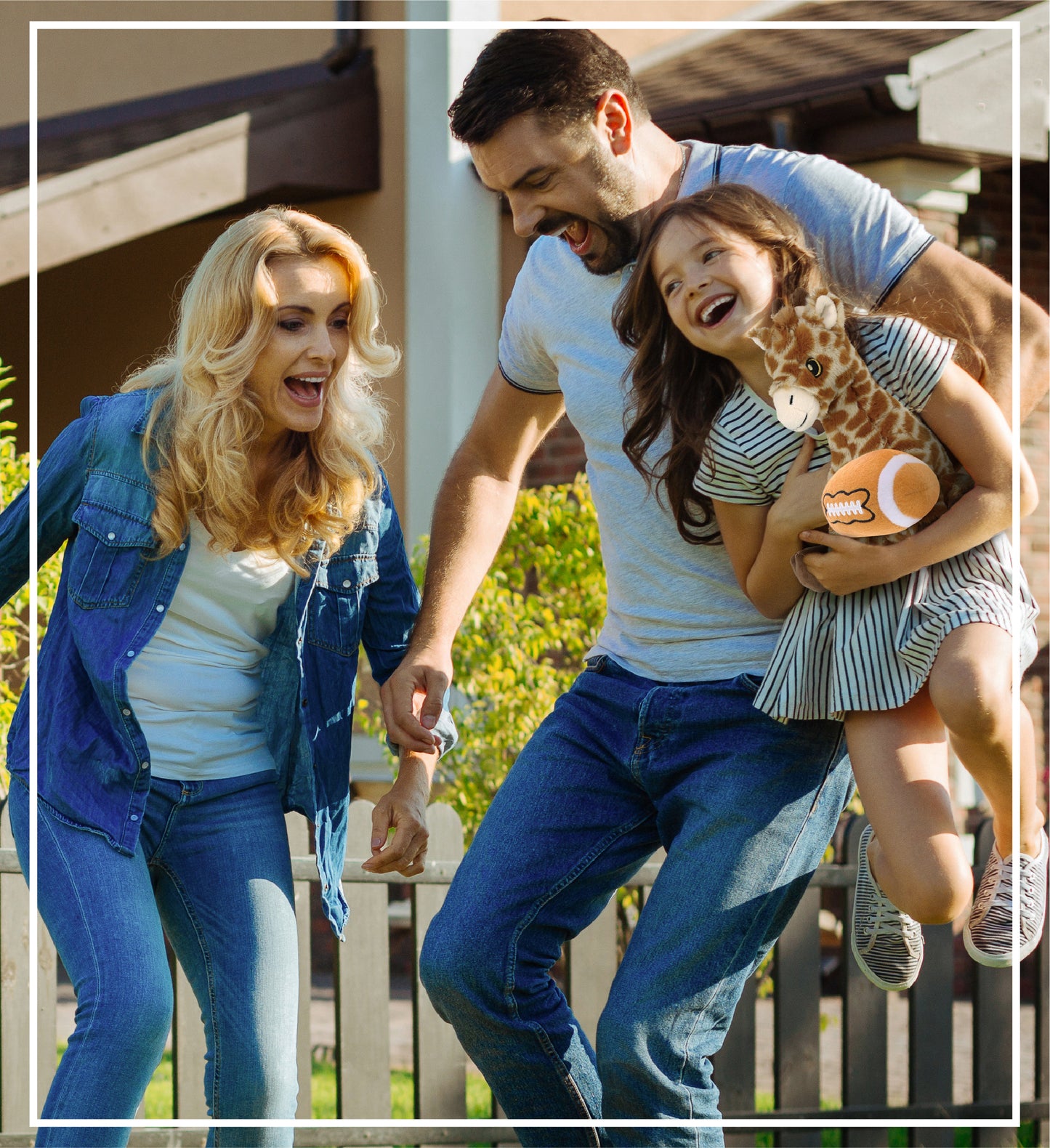 ECO FRIENDLY SUPER-SOFT PLUSH - GIRAFFE 10" With Football Plush