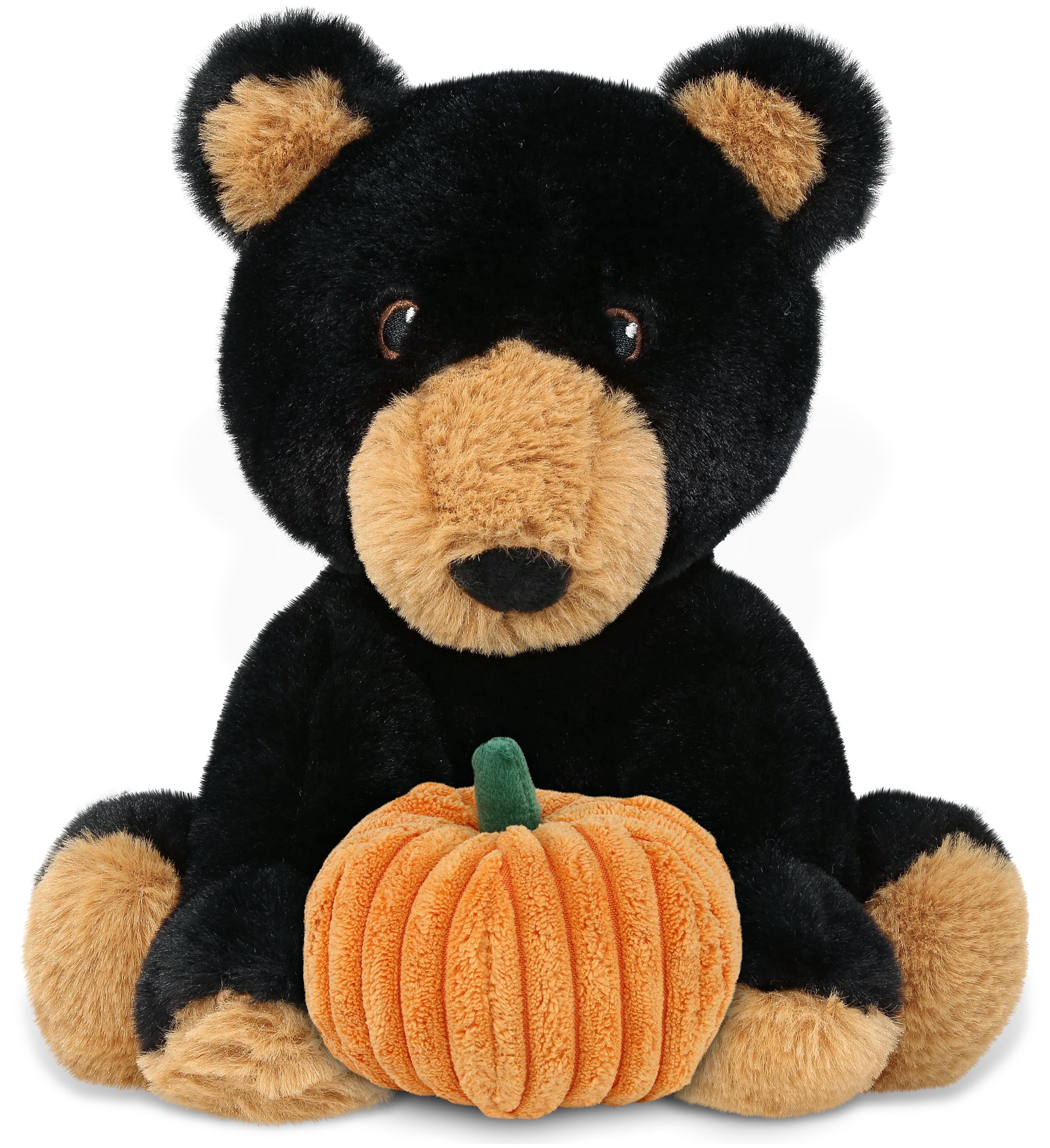 PLUSH PUMPKIN - ECO FRIENDLY SUPER-SOFT PLUSH - BLACK BEAR 9"