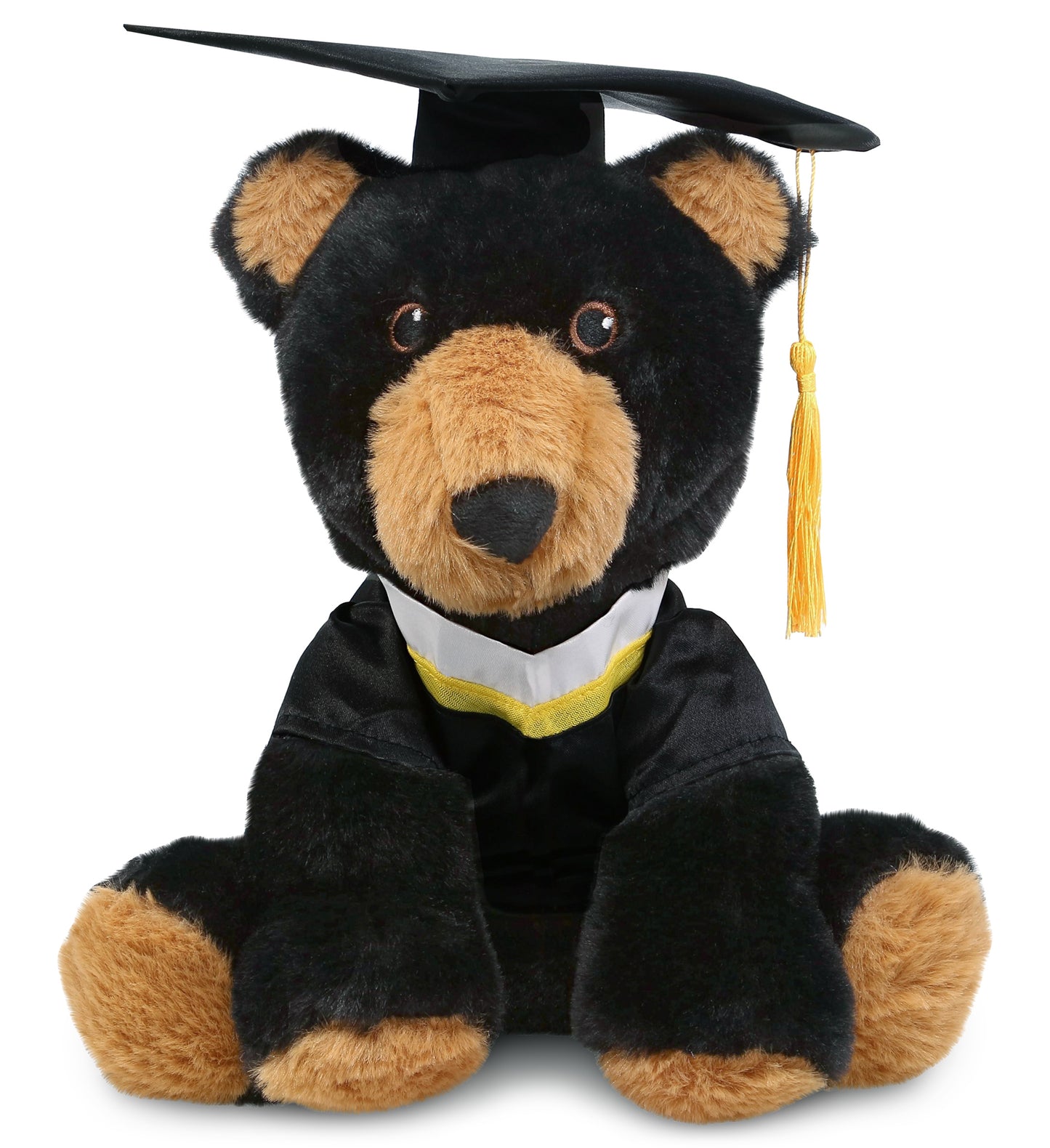 PLUSH GRADUATION - ECO FRIENDLY SUPER-SOFT PLUSH - BLACK BEAR 9"