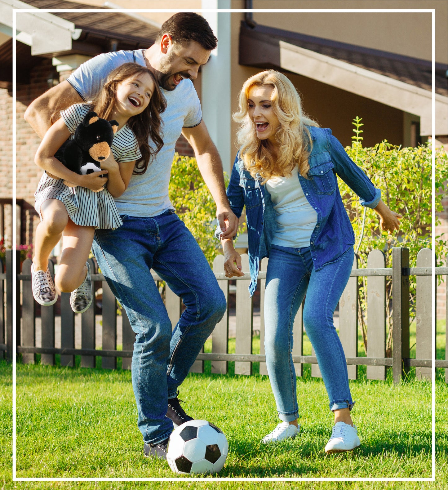 ECO FRIENDLY SUPER-SOFT PLUSH - BLACK BEAR 9" With Soccer Plush