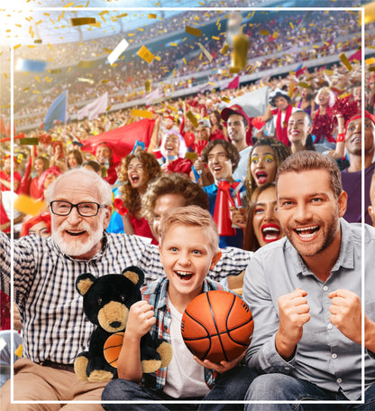 ECO FRIENDLY SUPER-SOFT PLUSH - BLACK BEAR 9" With Basketball Plush