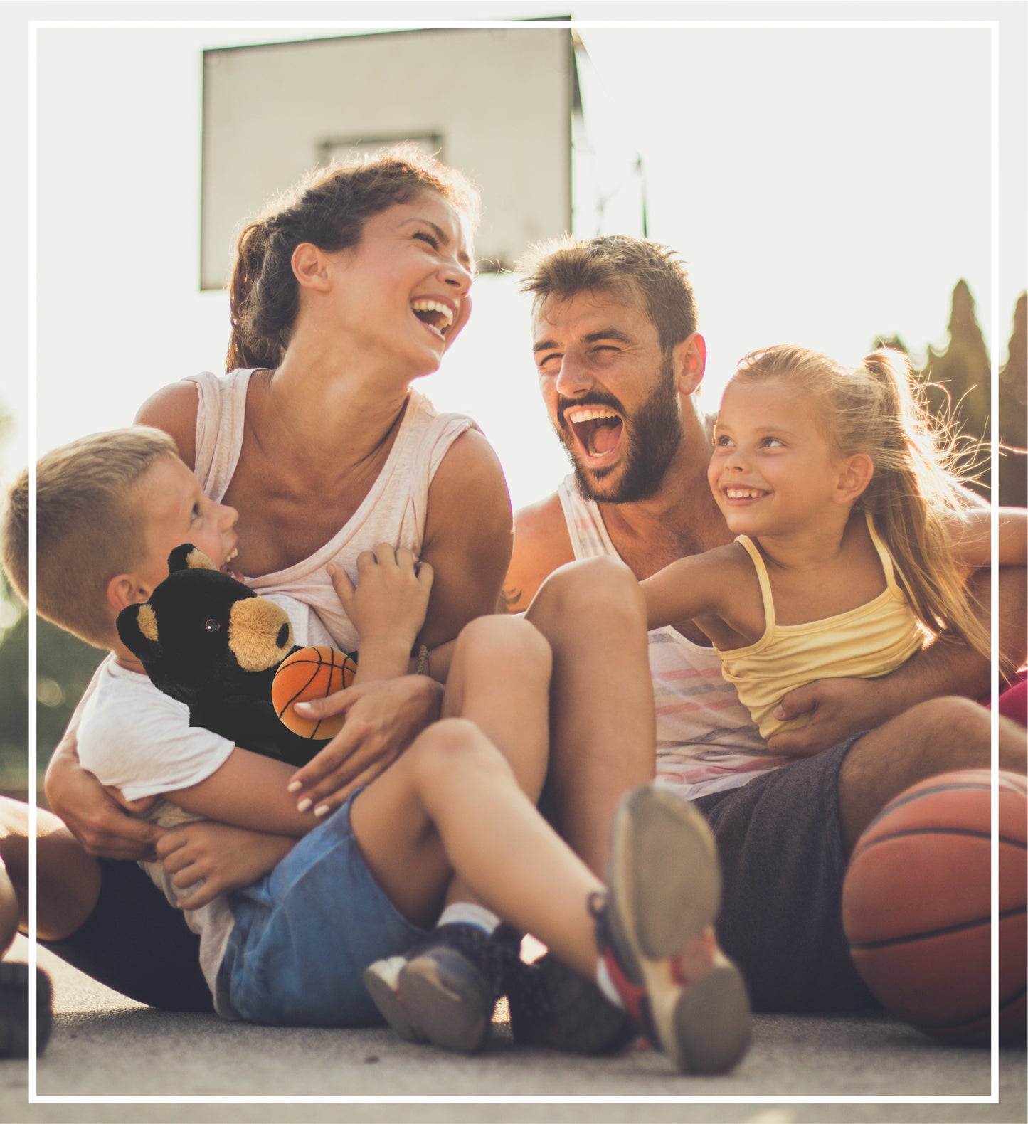 ECO FRIENDLY SUPER-SOFT PLUSH - BLACK BEAR 9" With Basketball Plush