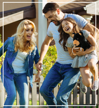 ECO FRIENDLY SUPER-SOFT PLUSH - BLACK BEAR 9" With Football Plush