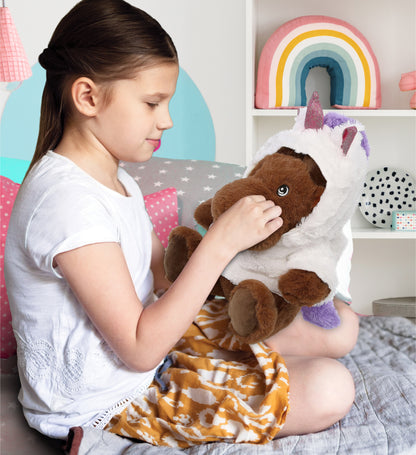 ECO FRIENDLY SUPER-SOFT PLUSH - MOOSE 9" With Unicorn Dress Up