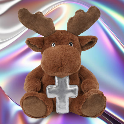 ECO FRIENDLY SUPER-SOFT PLUSH - MOOSE 9" With Cross Plush