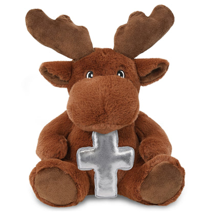 ECO FRIENDLY SUPER-SOFT PLUSH - MOOSE 9" With Cross Plush