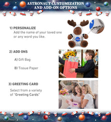 ECO FRIENDLY SUPER-SOFT PLUSH - MOOSE 9" With Astronaut Dress Up