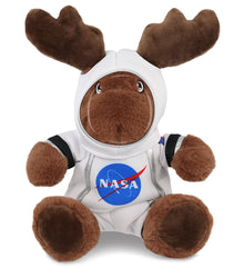 ECO FRIENDLY SUPER-SOFT PLUSH - MOOSE 9" With Astronaut Dress Up