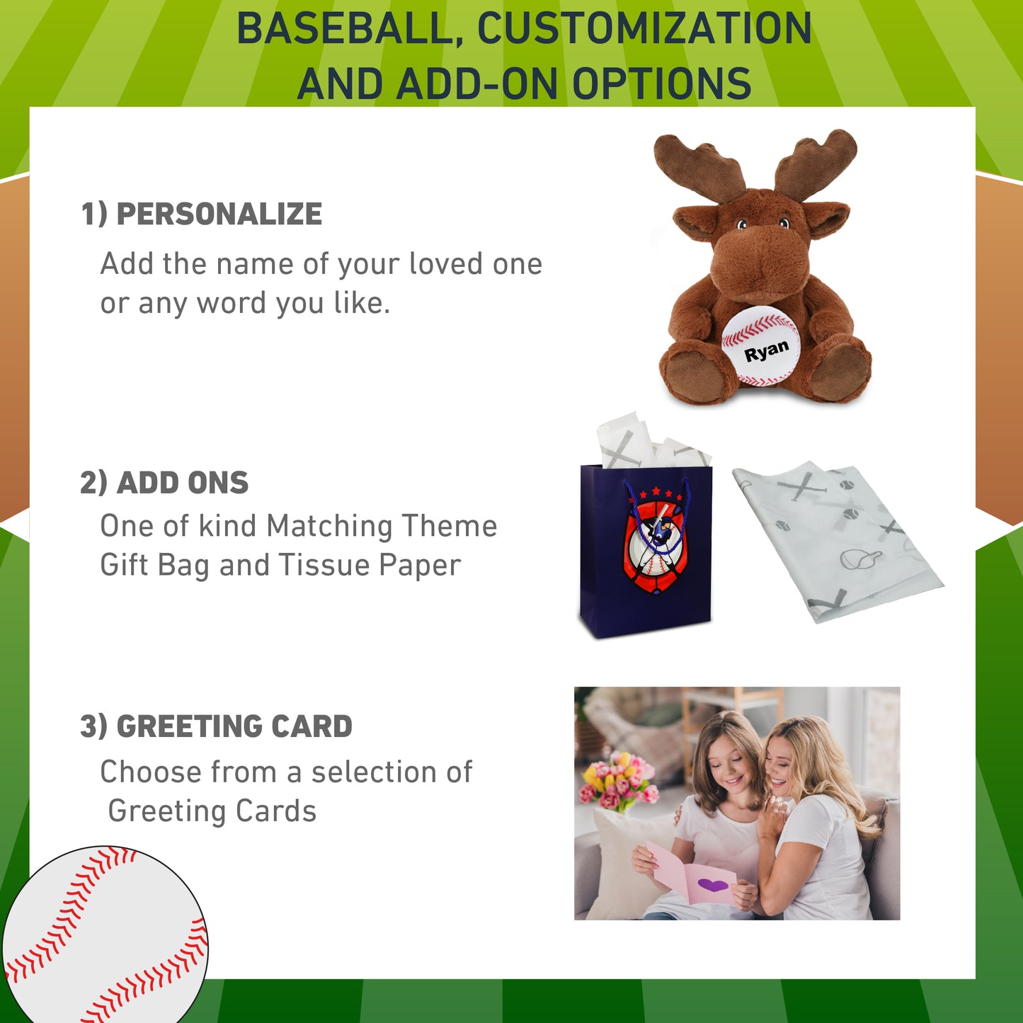 ECO FRIENDLY SUPER-SOFT PLUSH - MOOSE 9" With Baseball Plush