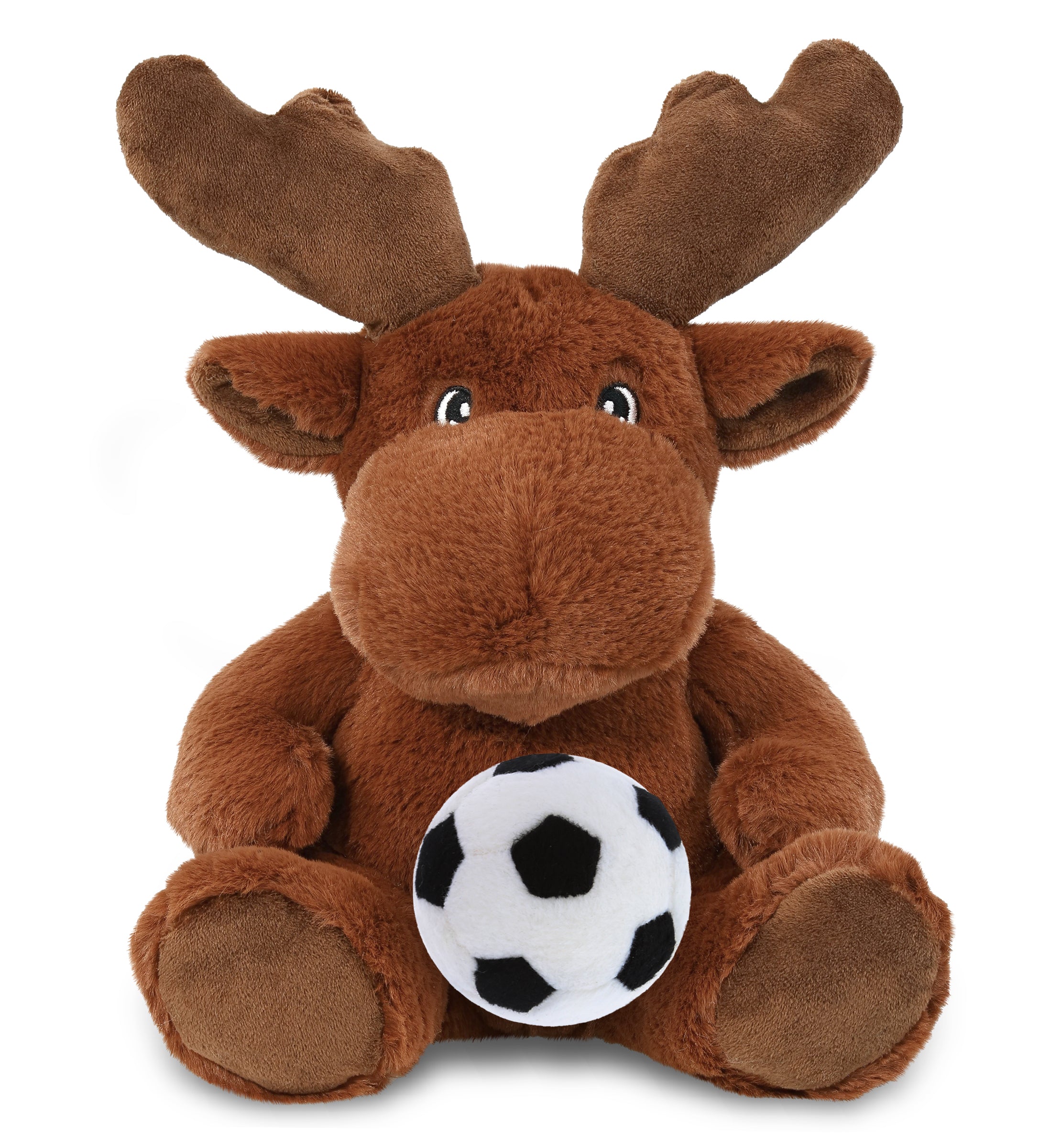 ECO FRIENDLY SUPER-SOFT PLUSH - MOOSE 9" With Soccer Plush