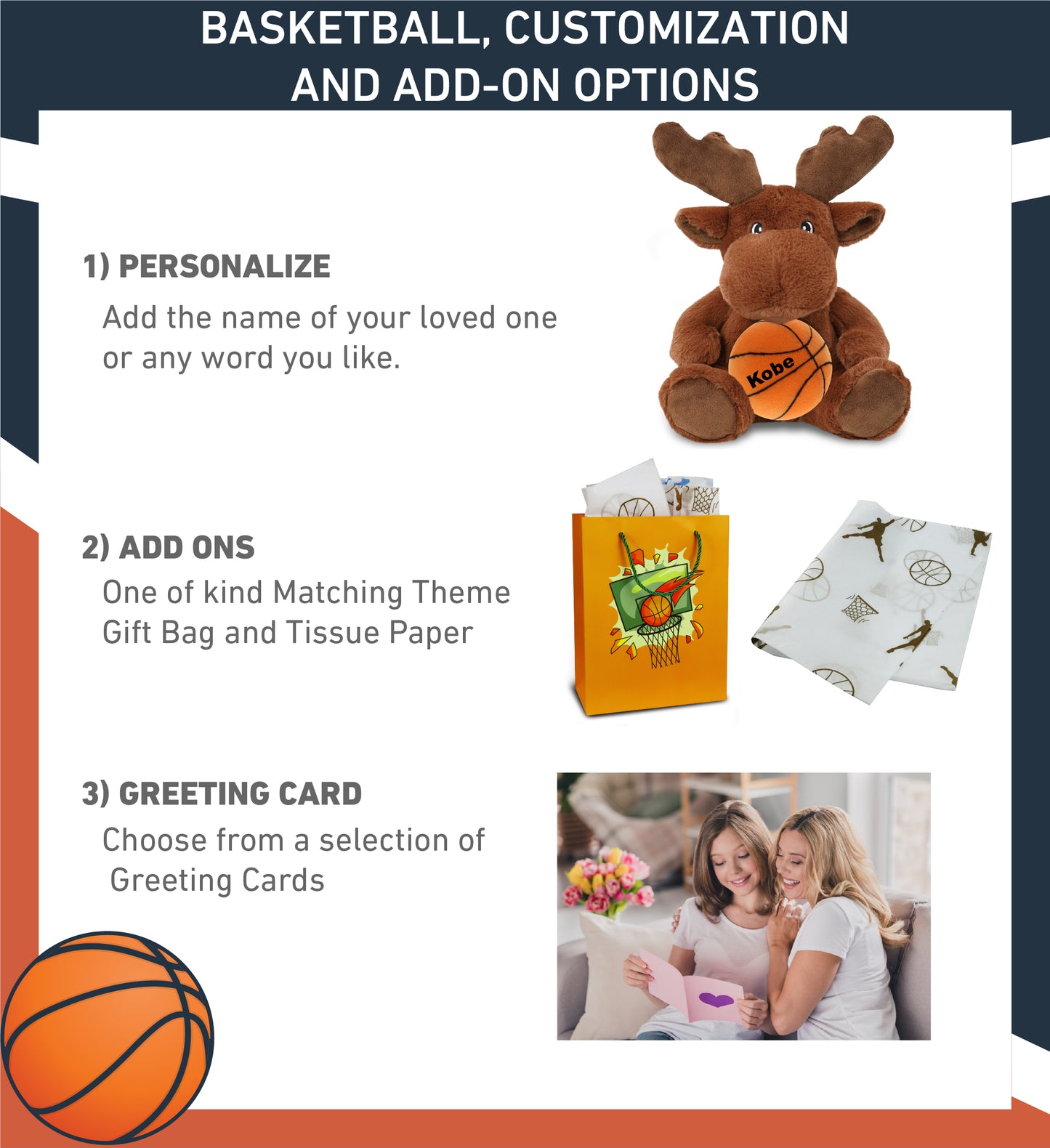 ECO FRIENDLY SUPER-SOFT PLUSH - MOOSE 9" With Basketball Plush