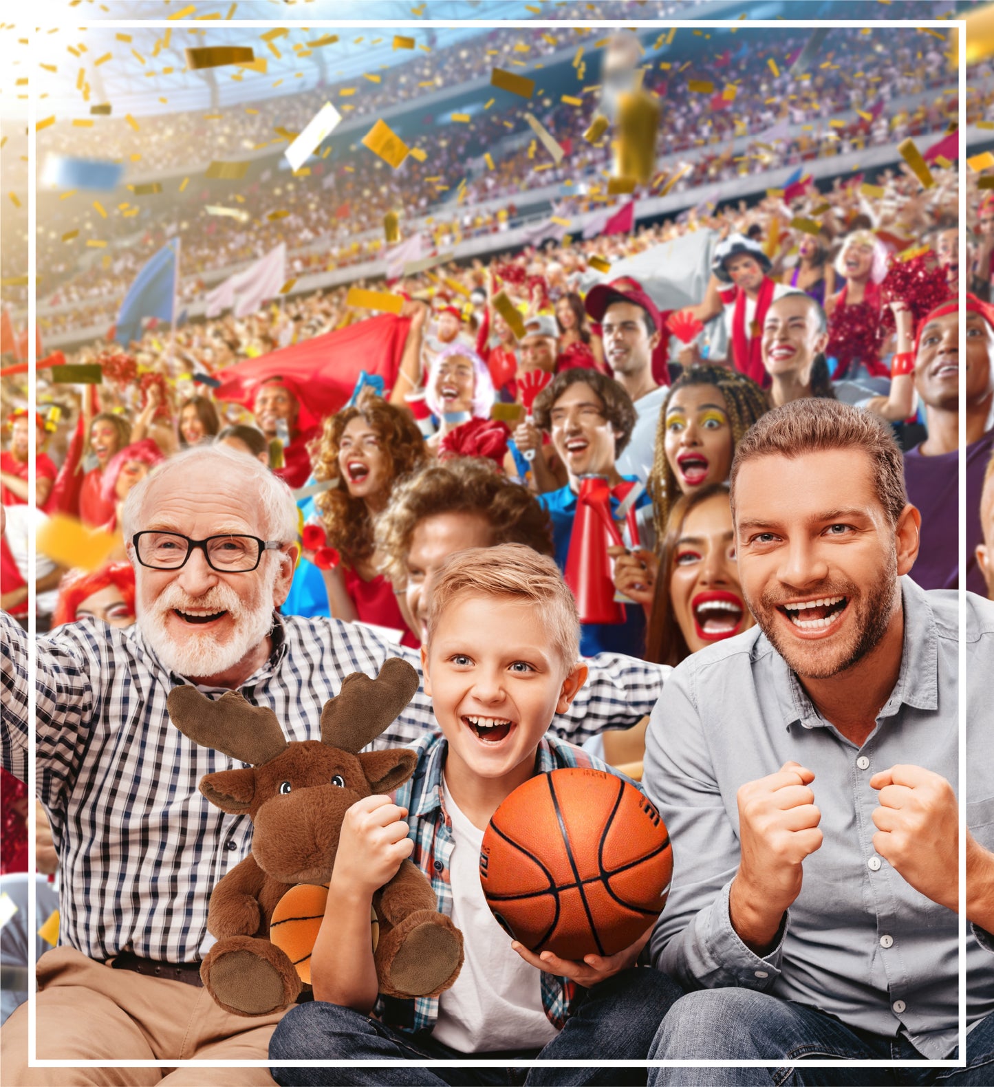 ECO FRIENDLY SUPER-SOFT PLUSH - MOOSE 9" With Basketball Plush