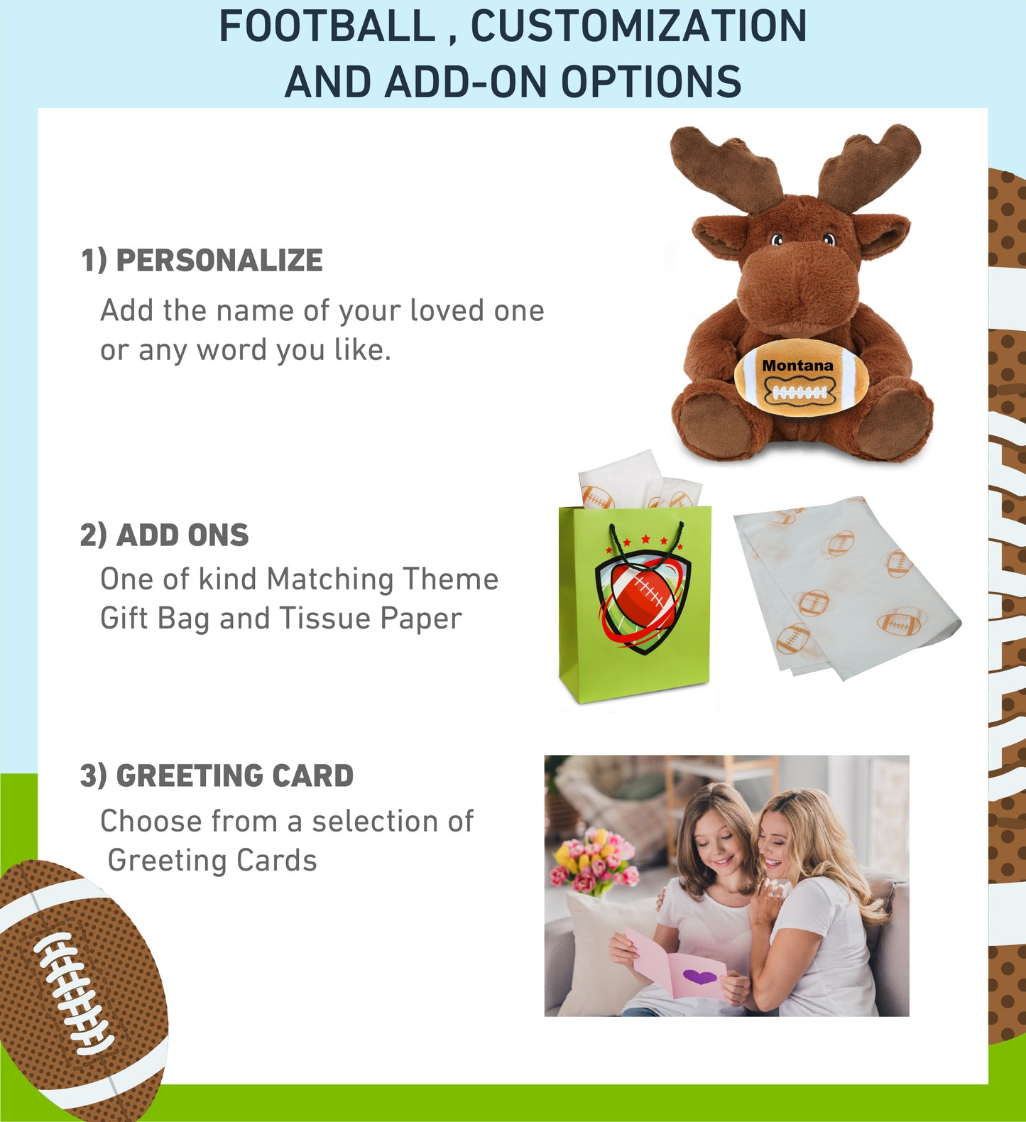 ECO FRIENDLY SUPER-SOFT PLUSH - MOOSE 9" With Football Plush