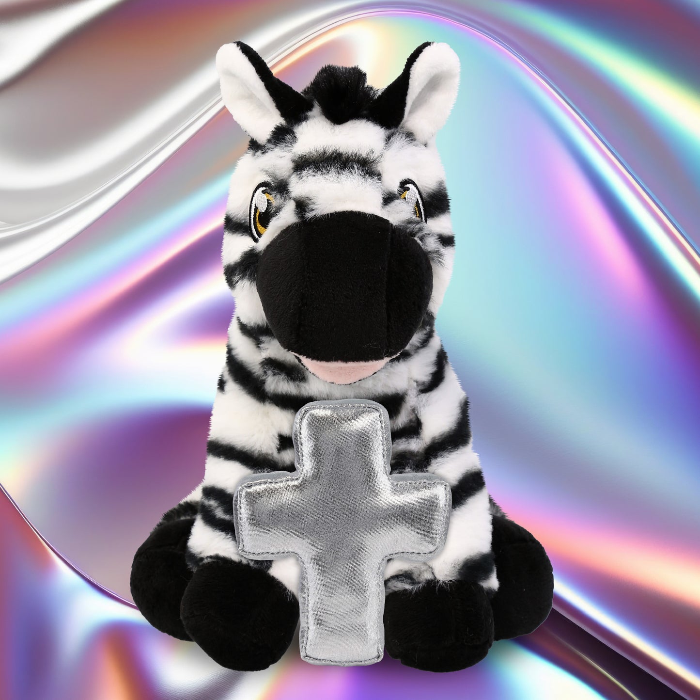 ECO FRIENDLY SUPER-SOFT PLUSH - ZEBRA 9" With Cross Plush