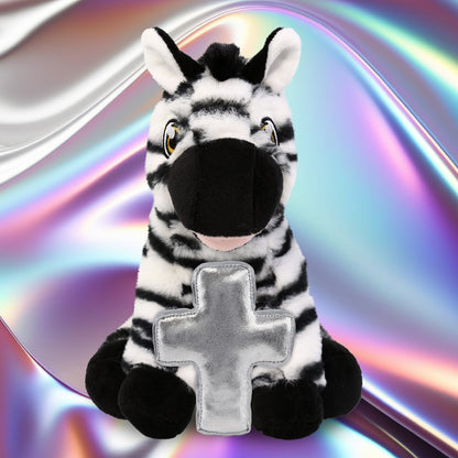 ECO FRIENDLY SUPER-SOFT PLUSH - ZEBRA 9" With Cross Plush