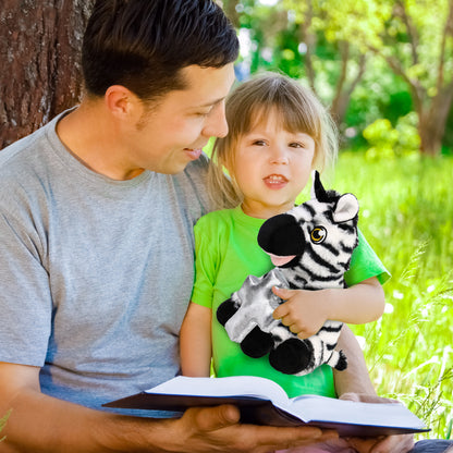 ECO FRIENDLY SUPER-SOFT PLUSH - ZEBRA 9" With Cross Plush