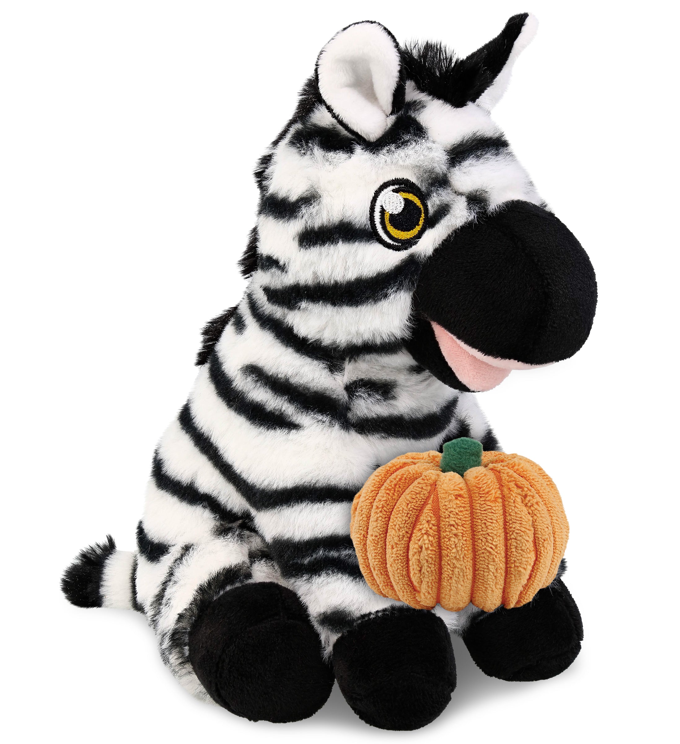 PLUSH PUMPKIN - ECO FRIENDLY SUPER-SOFT PLUSH - ZEBRA 9"