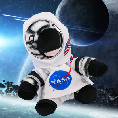 ECO FRIENDLY SUPER-SOFT PLUSH - ZEBRA 9" With Astronaut Dress Up