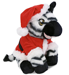 PLUSH SANTA - ECO FRIENDLY SUPER-SOFT PLUSH - ZEBRA 9"