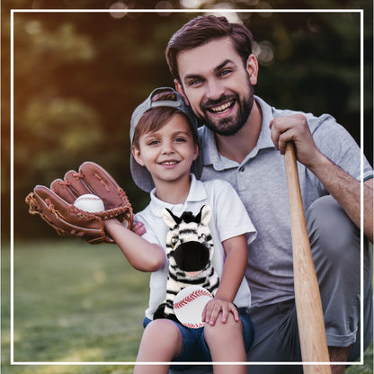 ECO FRIENDLY SUPER-SOFT PLUSH - ZEBRA 9" With Baseball Plush