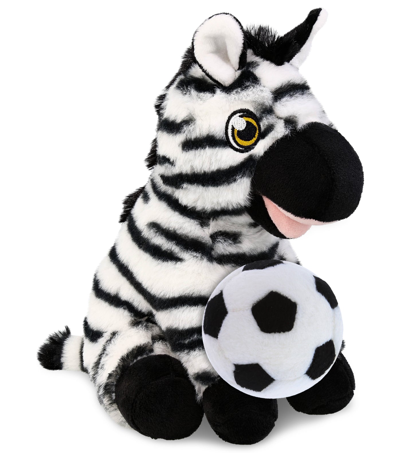 ECO FRIENDLY SUPER-SOFT PLUSH - ZEBRA 9" With Soccer Plush