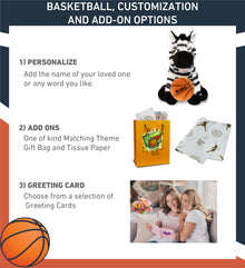 ECO FRIENDLY SUPER-SOFT PLUSH - ZEBRA 9" With Basketball Plush