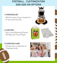 ECO FRIENDLY SUPER-SOFT PLUSH - ZEBRA 9" With Football Plush