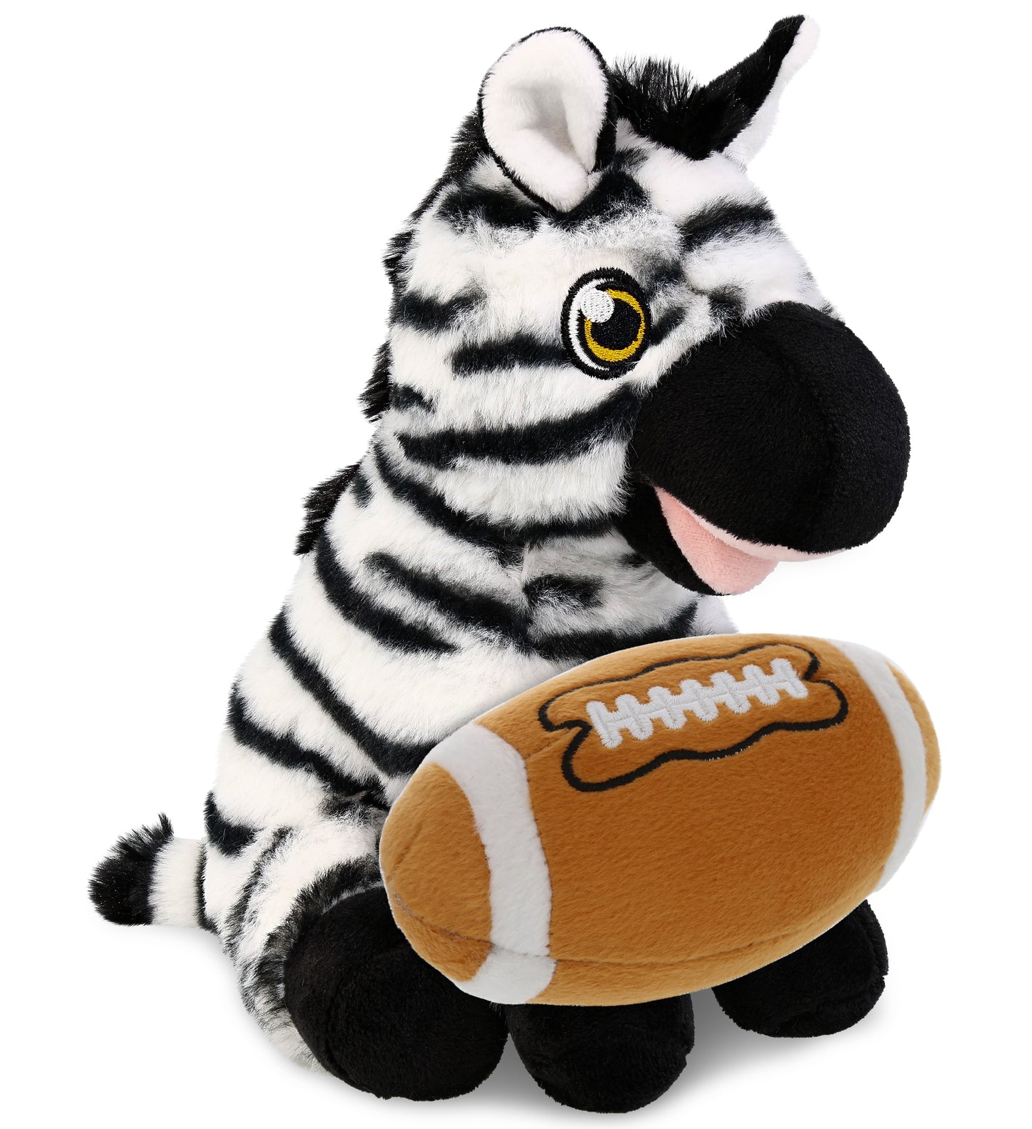 ECO FRIENDLY SUPER-SOFT PLUSH - ZEBRA 9" With Football Plush
