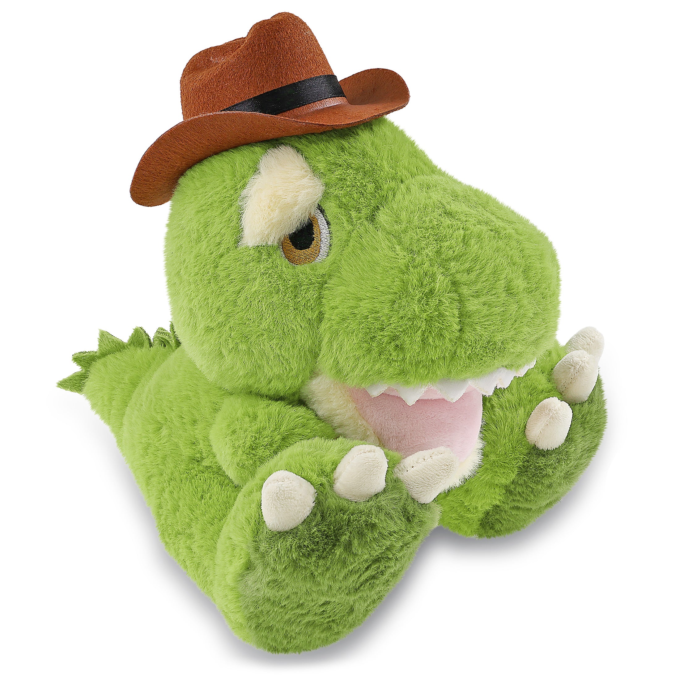 ECO FRIENDLY SUPER-SOFT PLUSH - T-REX DINOSAUR 9" COWBOY DRESS UP