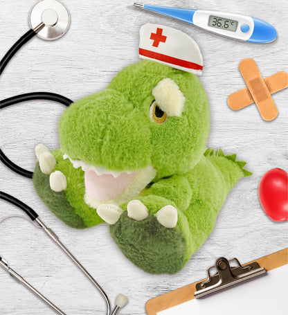 ECO FRIENDLY SUPER-SOFT PLUSH - T-REX DINOSAUR 9" NURSE