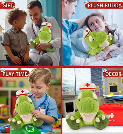 ECO FRIENDLY SUPER-SOFT PLUSH - T-REX DINOSAUR 9" NURSE