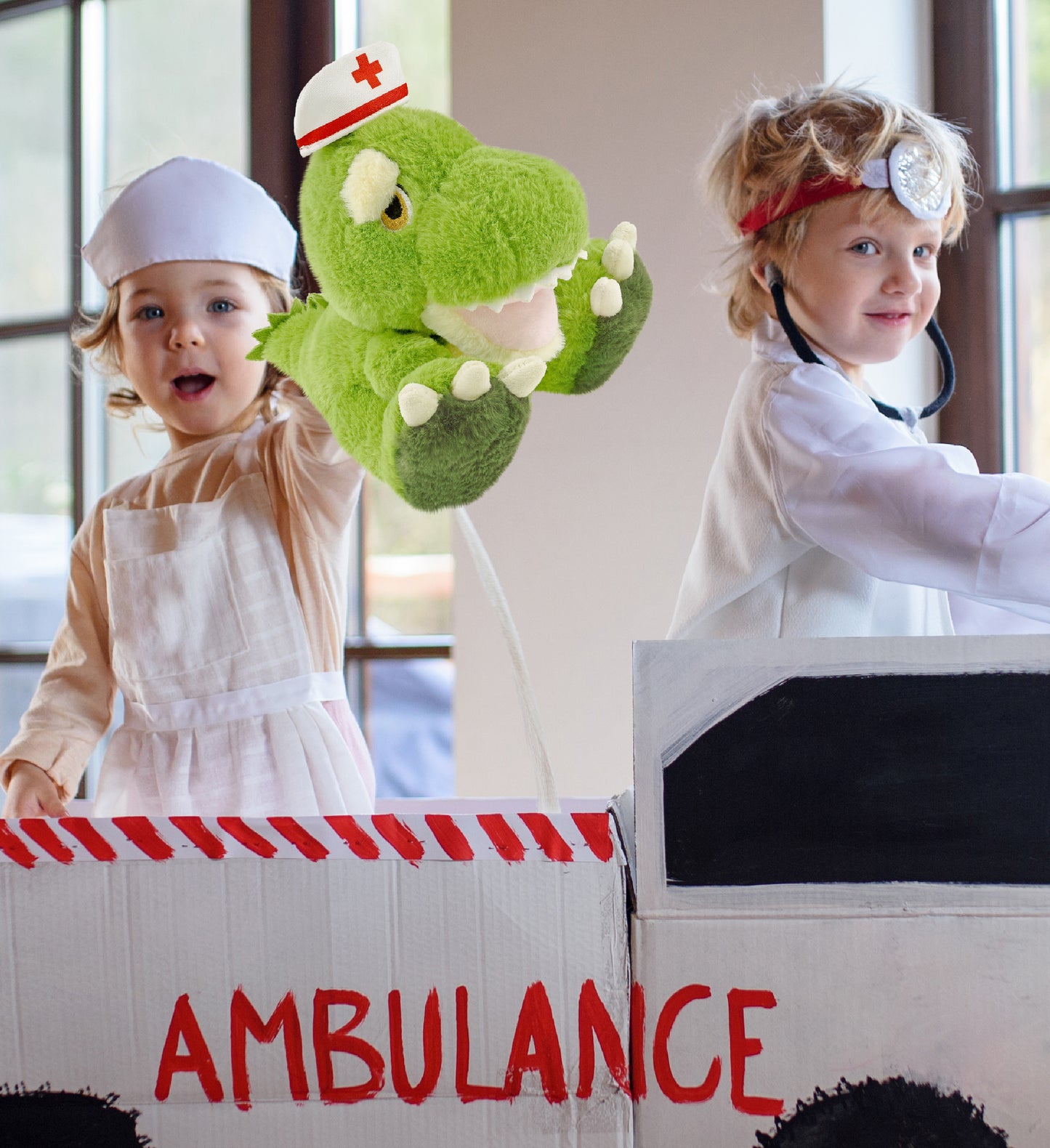 ECO FRIENDLY SUPER-SOFT PLUSH - T-REX DINOSAUR 9" NURSE