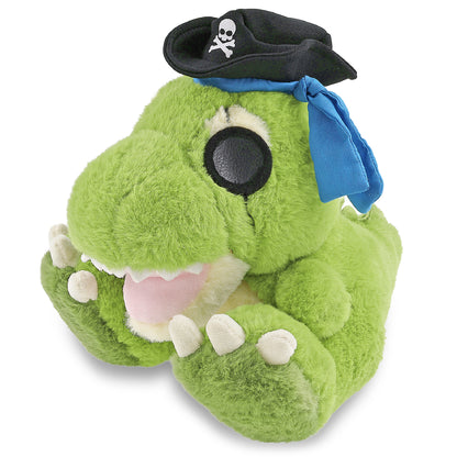 ECO FRIENDLY SUPER-SOFT PLUSH - T-REX DINOSAUR 9" PIRATE DRESS UP