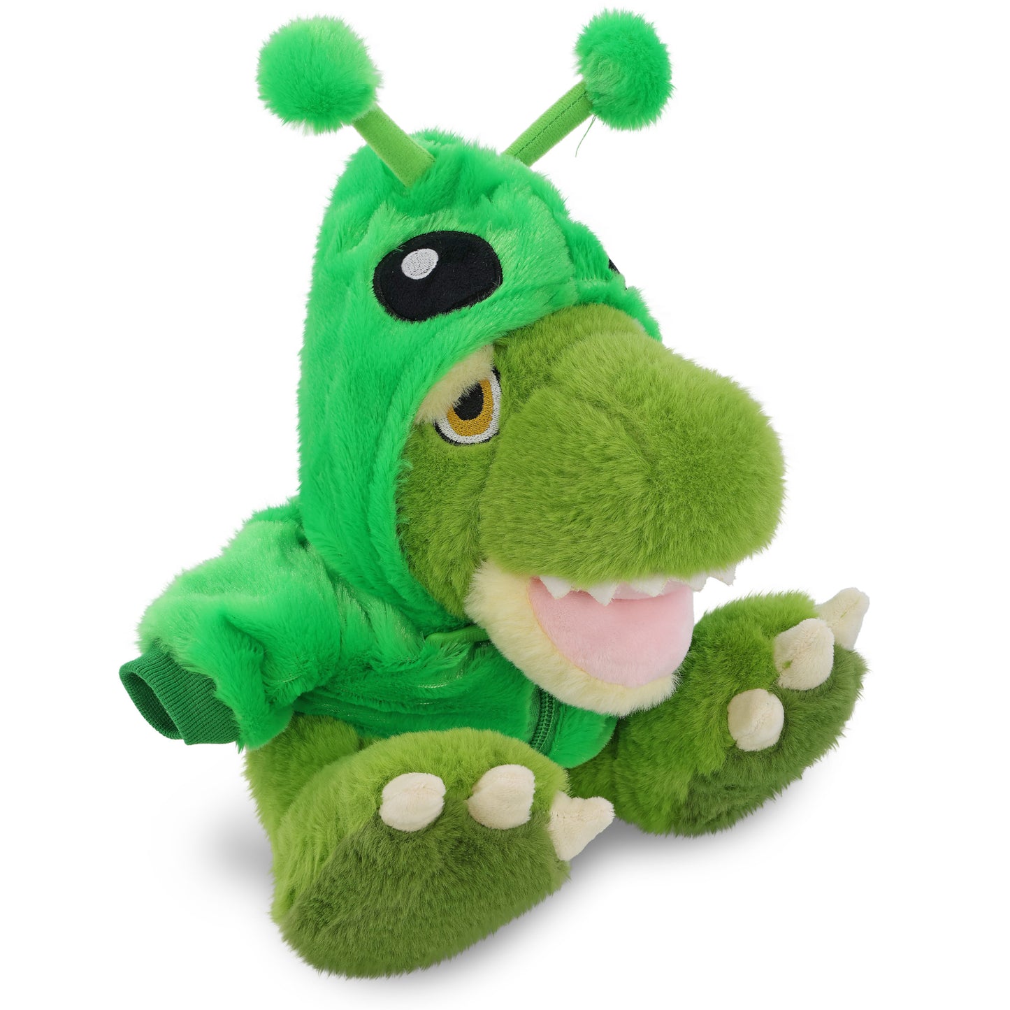 ECO FRIENDLY SUPER-SOFT PLUSH - T-REX DINOSAUR 9" WITH ALIEN SWEATER