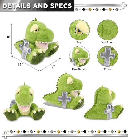 ECO FRIENDLY SUPER-SOFT PLUSH - T-REX DINOSAUR 9" With Cross Plush