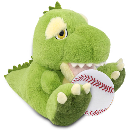 ECO FRIENDLY SUPER-SOFT PLUSH - T-REX DINOSAUR 9" With Baseball Plush