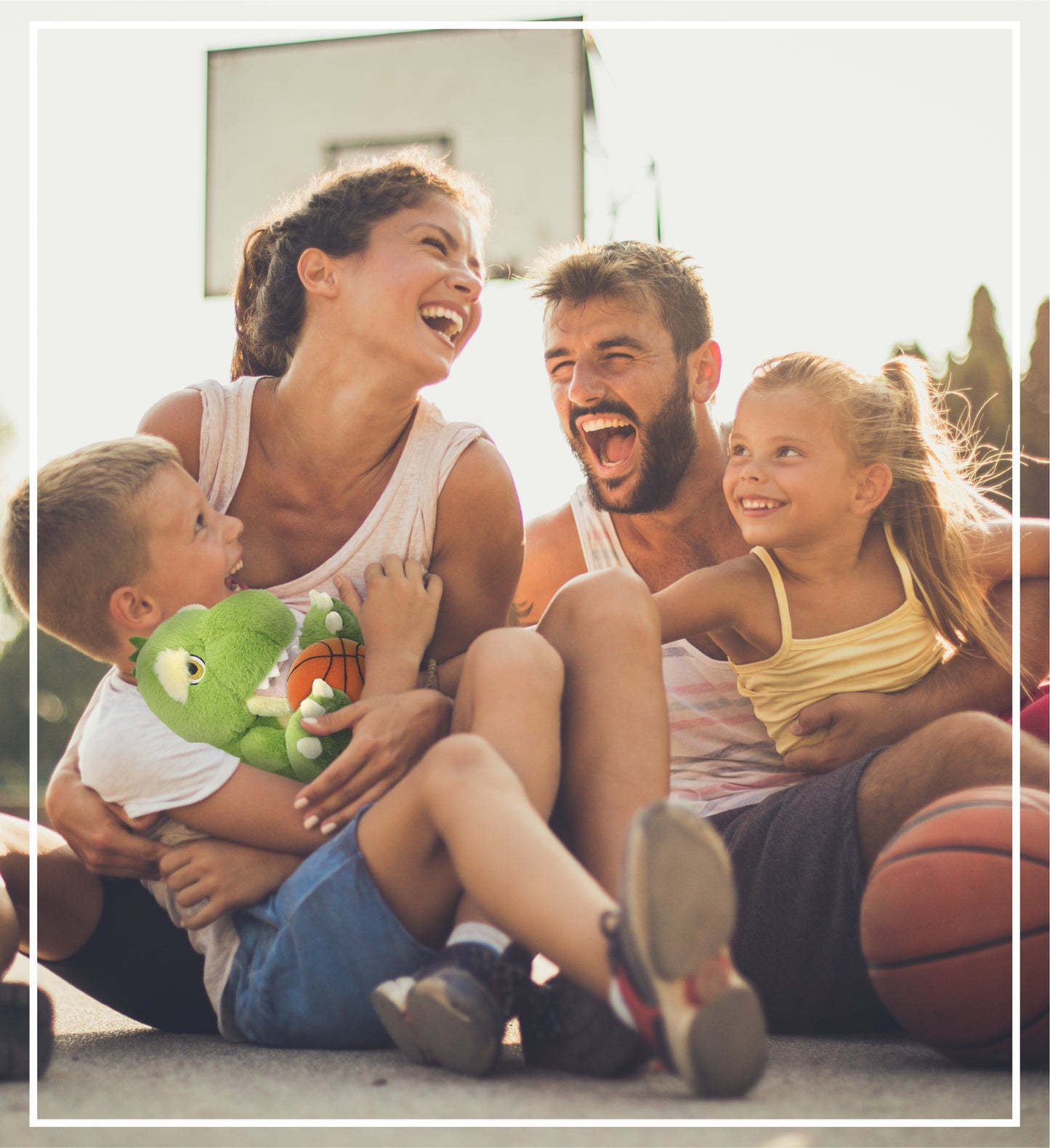 ECO FRIENDLY SUPER-SOFT PLUSH - T-REX DINOSAUR 9" With Basketball Plush