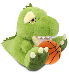 ECO FRIENDLY SUPER-SOFT PLUSH - T-REX DINOSAUR 9" With Basketball Plush