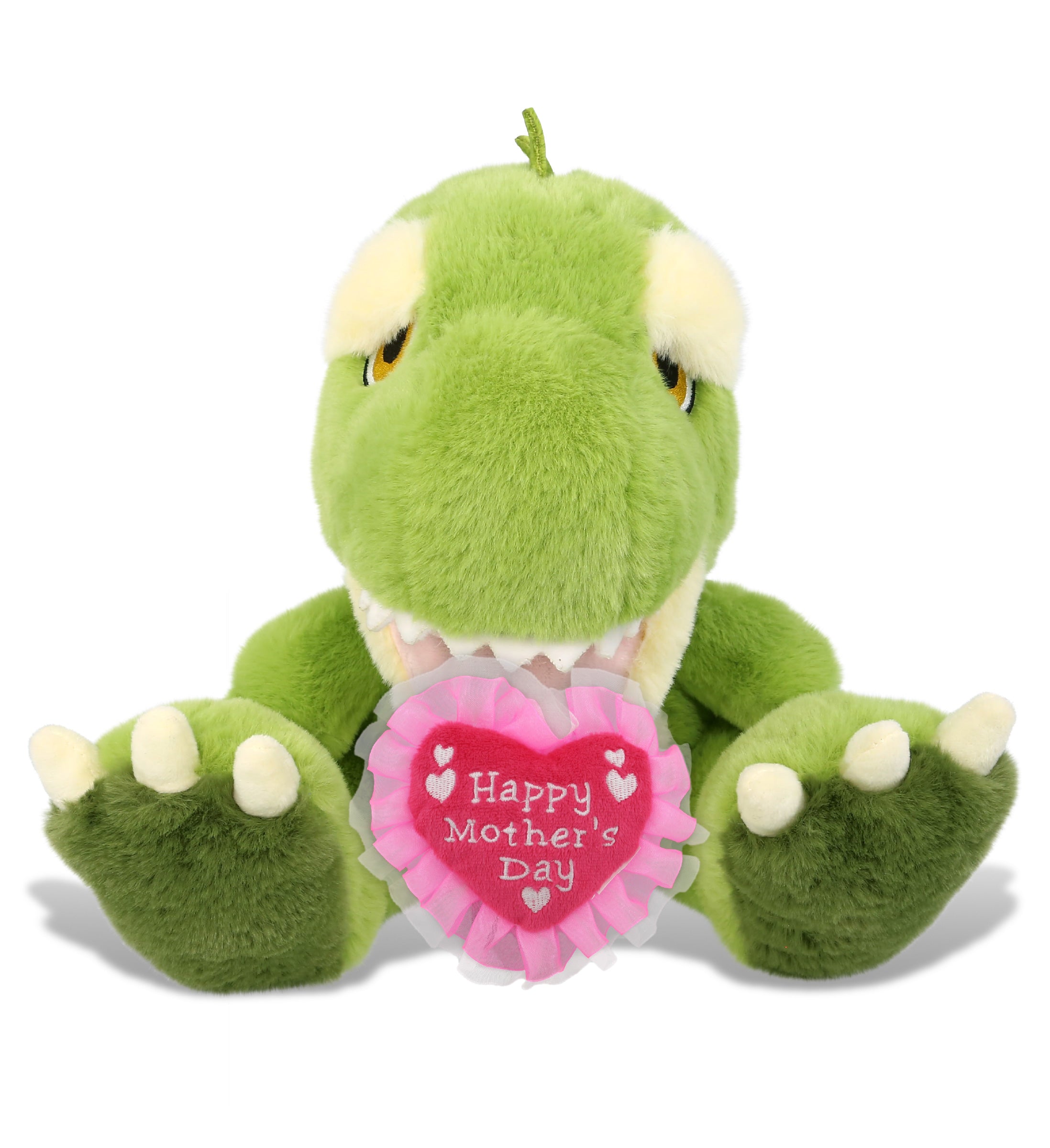 PLUSH MOTHERS DAY HEART - ECO FRIENDLY SUPER-SOFT PLUSH - T-REX DINOSAUR 9"